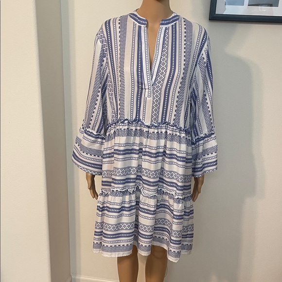 NWT Salty Lemon Blue & White Striped Dress - Picture 13 of 13